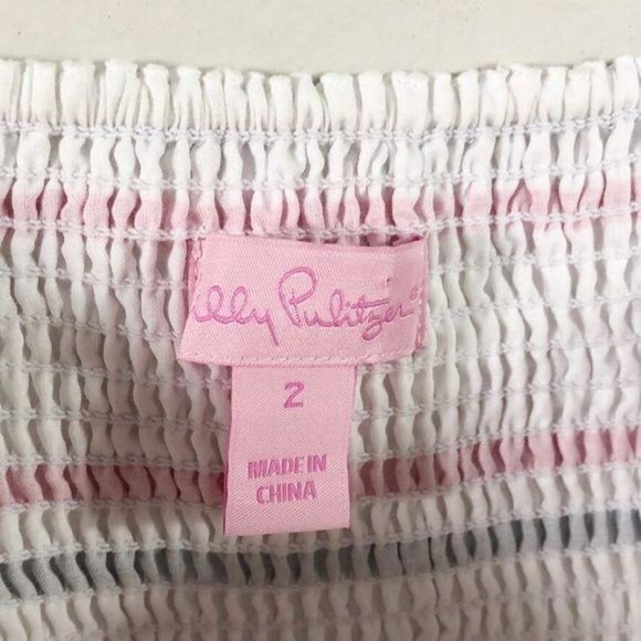 Lilly Pulitzer Felicity Strapless Fit and Flare Striped Dress, Size 2 - Picture 9 of 13